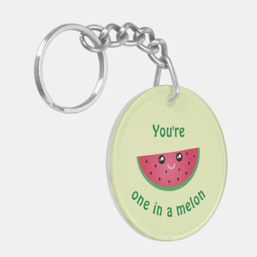 かわいいメロンおもしろいのかわいいスイカ キーホルダー (正面左)