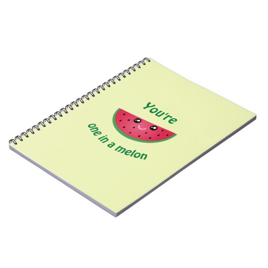 かわいいメロンおもしろいのかわいいスイカ ノートブック (左側)