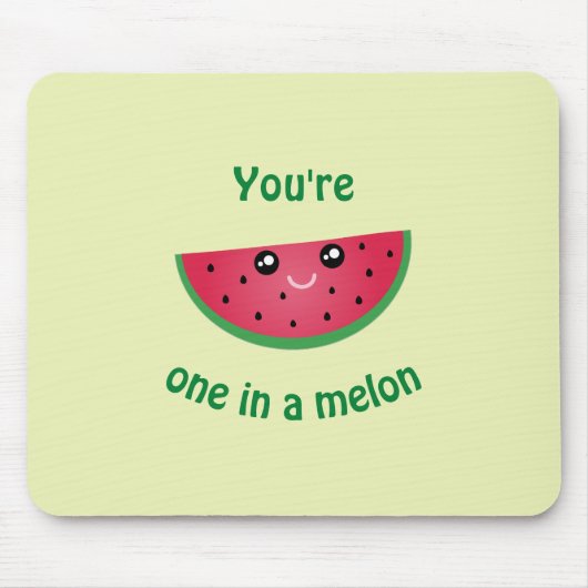 かわいいメロンおもしろいのかわいいスイカ マウスパッド (正面)