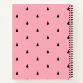 かわいいメロンかわいいスイカピンクのプリン ノートブック (裏面)