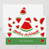 かわいいメロンのメリークリスマスイラスト シーズンカード (正面/裏面)