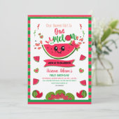 かわいいメロンの少女の第1誕生日 招待状 (スタンド正面)