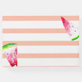 かわいいメロンの幸せ1歳の誕生日の水色 ゲストブック (裏面)