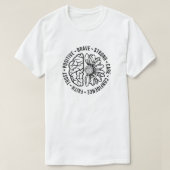 かわいいメンタルヘルスの専門家、スクールカウンセラー Tシャツ (デザイン正面)