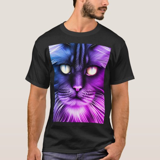 かわいいメーヌクーンキャットアートTシャツ Tシャツ (正面)