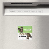 かわいいメーヌクーンキャットクリーン汚れた食洗機マグネット マグネット (インサイチュ (食洗機))