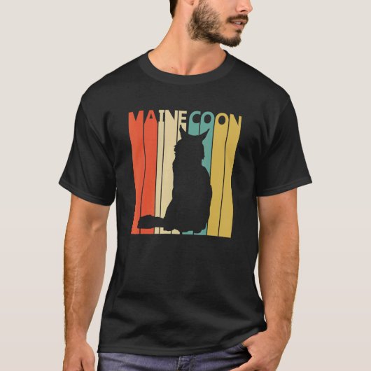 かわいいメーヌクーンキャット Tシャツ (正面)