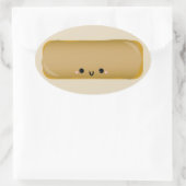 かわいいメープルバードーナツ 楕円形シール (バッグ)