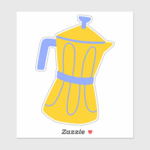 かわいいモカポットコーヒーメーカーinパステルカラー シール