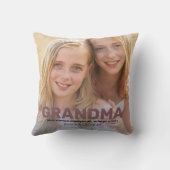 かわいいモダンおばあちゃんの写真引用文装飾用クッション クッション (裏面)