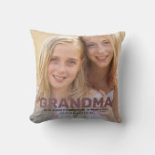 かわいいモダンおばあちゃんの写真引用文装飾用クッション クッション (正面)