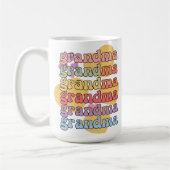 かわいいモダンおばあちゃんラブギフト コーヒーマグカップ (左)