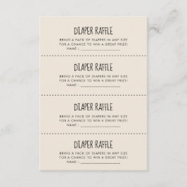 かわいいモダンおむつラッフルゲームカード エンクロージャーカード