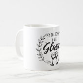 かわいいモダンおもしろい引用文 コーヒーマグカップ (正面左)