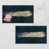 かわいいモダンかわいいカップケーキベーカリーブラシストローク 名刺 (正面/裏面)