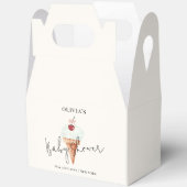 かわいいモダンさくらんぼスコップアイスクリームベビーシャワー フェイバーボックス (見開き)