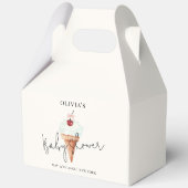 かわいいモダンさくらんぼスコップアイスクリームベビーシャワー フェイバーボックス (裏面)