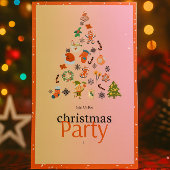 かわいいモダンなクリスマスパーティーの招待状 シーズンカード