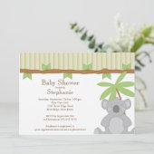 かわいいモダンなコアラの赤ちゃんシャワー招待状 招待状 (スタンド正面)