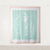 かわいいモダンなブライズメイドパーティーのパステルカラーのカクテル タペストリー (正面)