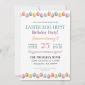 かわいいモダンな女の子または男の子のイースター誕生日招待状 招待状 (正面)