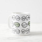 かわいいモダンな手書きママ タイポグラフィ コーヒーマグカップ (正面左)