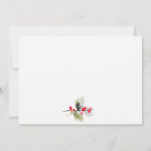 かわいいモダンな水彩ねこちゃんのクリスマスツリー ノートカード (裏面)