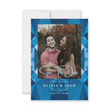 かわいいモダンな青い結婚式