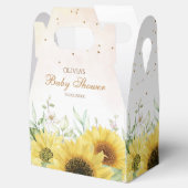 かわいいモダンひまわりフローラ赤ちゃんシャワーありがとう フェイバーボックス (オープン)