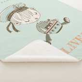 かわいいモダンアクアブルーボーイズリトルセーラー航海の シェルパブランケット (3/4)