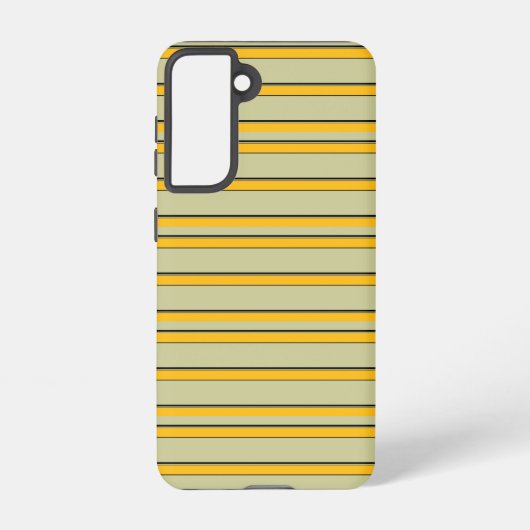 かわいいモダンイエローストライプス SAMSUNG GALAXYケース (裏面)
