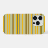 かわいいモダンイエローストライプ iPhoneケース (裏面横)