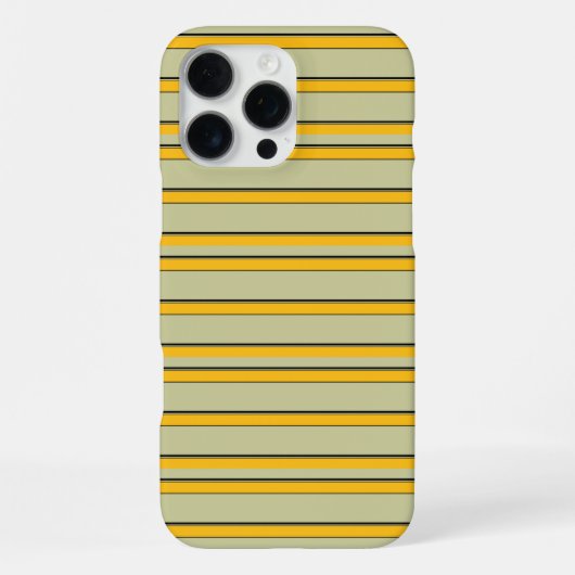 かわいいモダンイエローストライプ iPhoneケース (裏面)