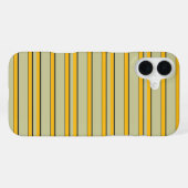 かわいいモダンイエローストライプ iPhoneケース (裏面横)