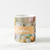 かわいいモダンイースターコラージュのスクラップブックの写真 コーヒーマグカップ (中央)