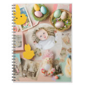 かわいいモダンイースターコラージュのスクラップブックの写真 ノートブック (正面)