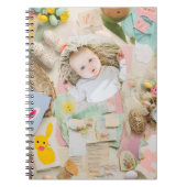 かわいいモダンイースターコラージュのスクラップブックの写真 ノートブック (正面)