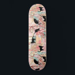 かわいいモダンウォーターカラーパリカフェ猫パターン スケートボード<br><div class="desc">水彩画の黒猫が登場する可愛いデザインフランスの。#cat #kitten #cute #gifts #giftsforher #girly #feminine #paris #skateboard #skateboarding #sport hwr thorge thador khwr thwr thwjボックス#french #outdoor #fun #skate</div>