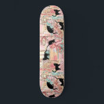 かわいいモダンウォーターカラーパリカフェ猫パターン スケートボード<br><div class="desc">水彩画の黒猫が登場する可愛いデザインフランスの。#cat #kitten #cute #gifts #giftsforher #girly #feminine #paris #skateboard #skateboarding #sport hwr thorge thador khwr thwr thwjボックス#french #outdoor #fun #skate</div>
