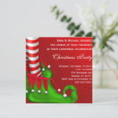 かわいいモダンエルフシューズ クリスマスパーティー招待状 招待状 (スタンド正面)