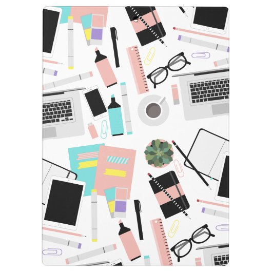 かわいいモダンカスタムデスクトップパターン クリップボード (裏面)