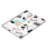 かわいいモダンカスタムデスクトップパターン ノートブック (左側)