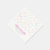 かわいいモダンカラフルパターン（の模様が）あるおもしろいパーティー スタンダードカクテルナプキン (角)