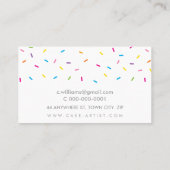 かわいいモダンカラフルパターン(の模様が)あるおもしろいパーティー 名刺 (裏面)