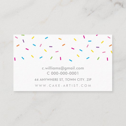 かわいいモダンカラフルパターン(の模様が)あるおもしろいパーティー 名刺 (裏面)