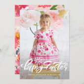 かわいいモダンカリグラフィー イースターの写真 シーズンカード (正面/裏面)