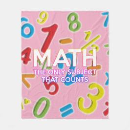 かわいいモダンガーリーピンクの数学引用符 フリースブランケット