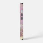かわいいモダンガーリーピンク蝶妖精 iPhone 15ケース (左側面)