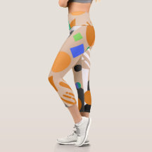 かわいいモダンクラシックベージュとブラウン抽象芸術