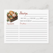 かわいいモダンクリスマスクッキー交換レシピ ポストカード (正面)